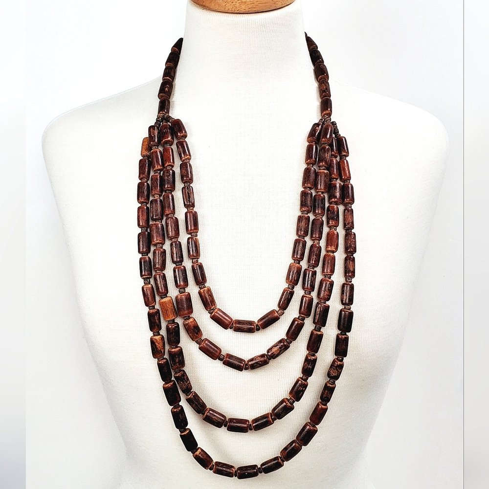Bamboo Layered High End Necklace Statement for Women